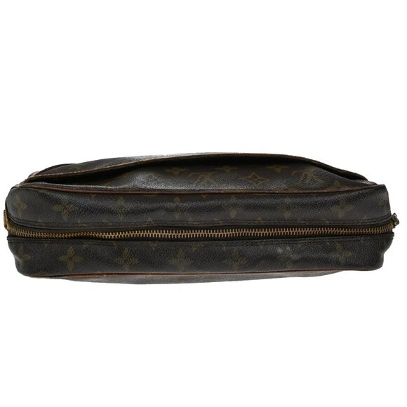 LOUIS VUITTON Compiegne 28 Clutch Hand Bag Monogram Leather Brown - Picture 12 of 16